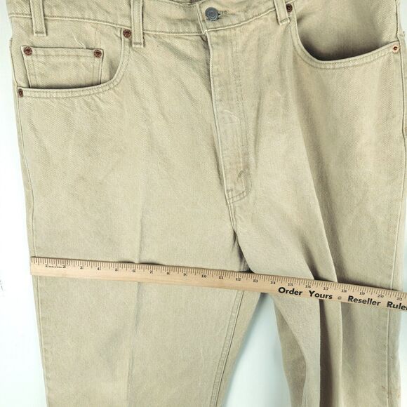 Levi's 550 Jeans Size 39x30 Tan Relaxed Fit Vintage Made in USA 100% Cotton - Picture 5 of 12
